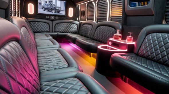 sprinter limo rental interior mobile