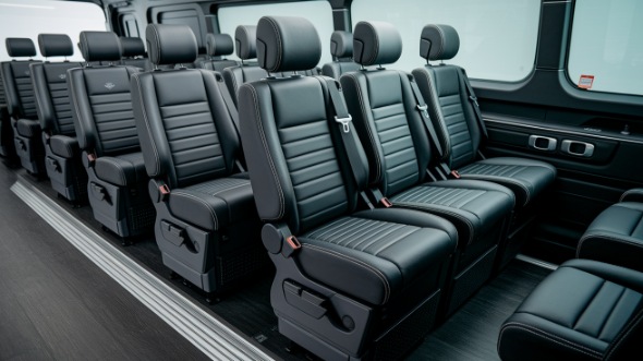 sprinter van with driver inside